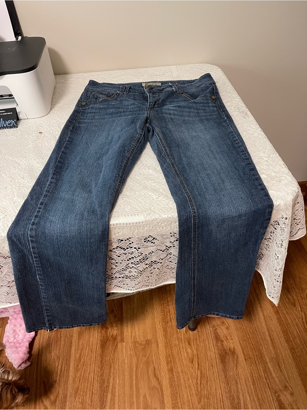 Classic Women's Dark Blue boot cut-Leg Jeans